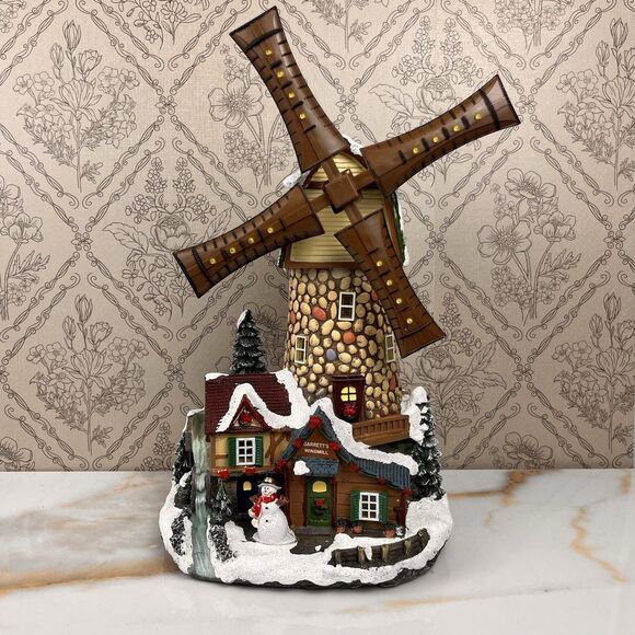 Carole Towne Collection Garrett’s Windmill Christmas 2020 Light Up w/Motion WORK - Picture 1 of 16